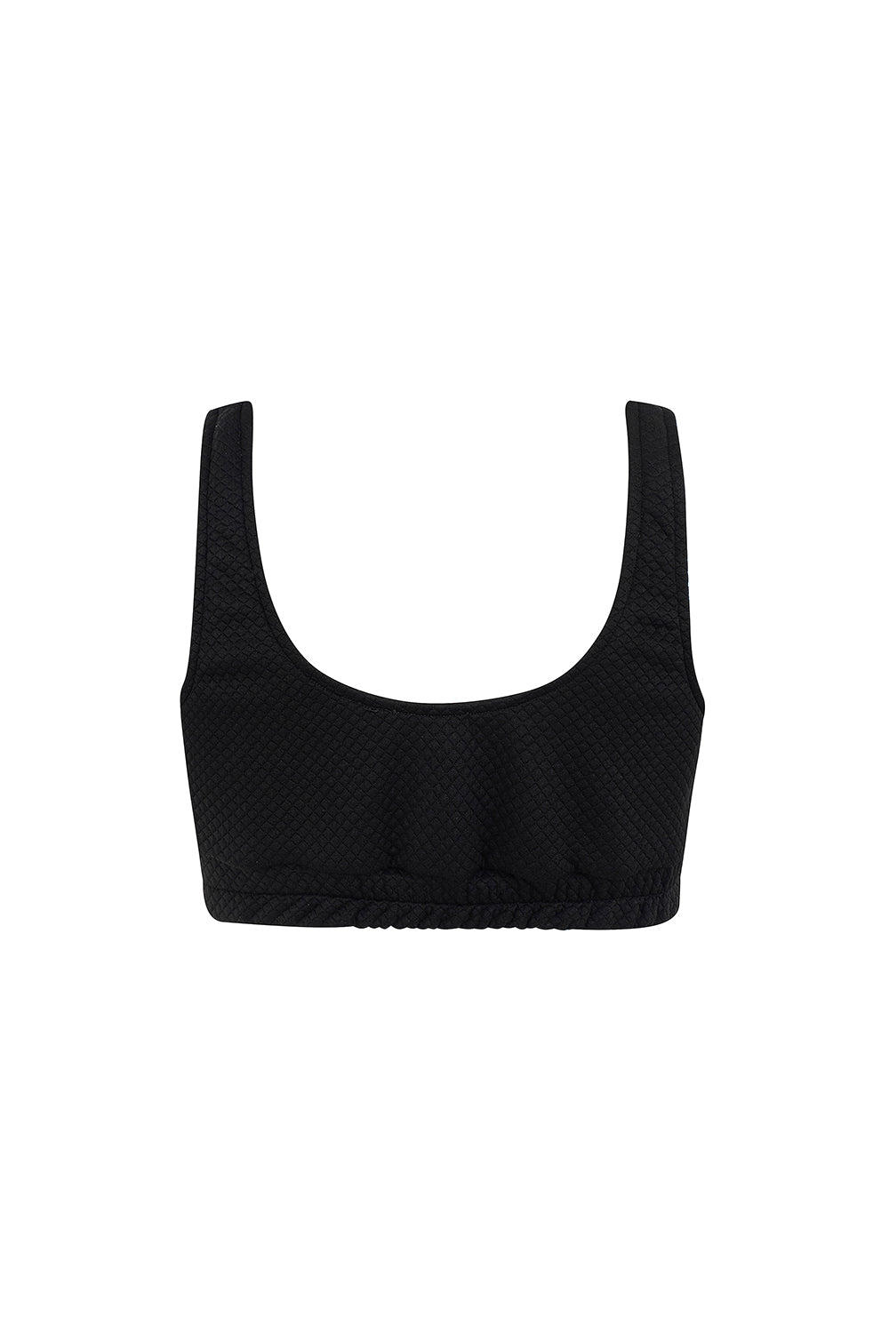 BLACK TRACKSUIT QUILTED CROP TOP - Image 8